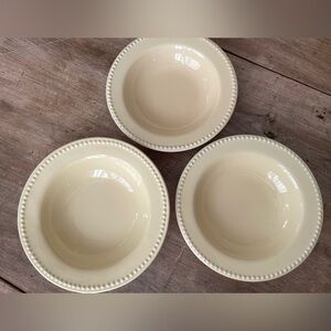 3 Pottery Barn Yellow 'Emma' 10" Soup Bowls